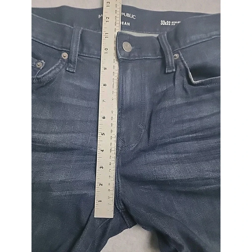 Banana Republic Travel Jeans Mens 32x32‎ Athletic Tapered Stretch Dark Blue NWOT